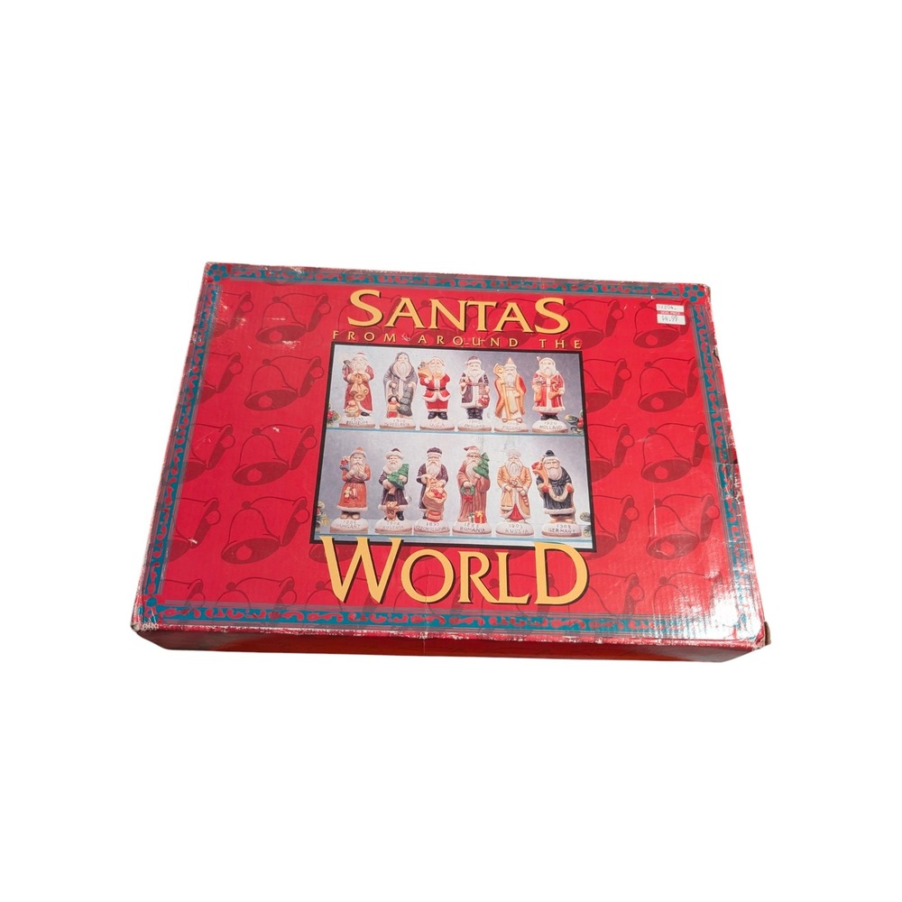 Santas From Around The World 12 Piece Figurine Set International Christmas Decor